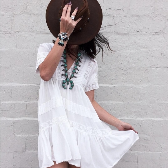 Spell Dresses & Skirts - Spell Peasant Girl Throw On Mini